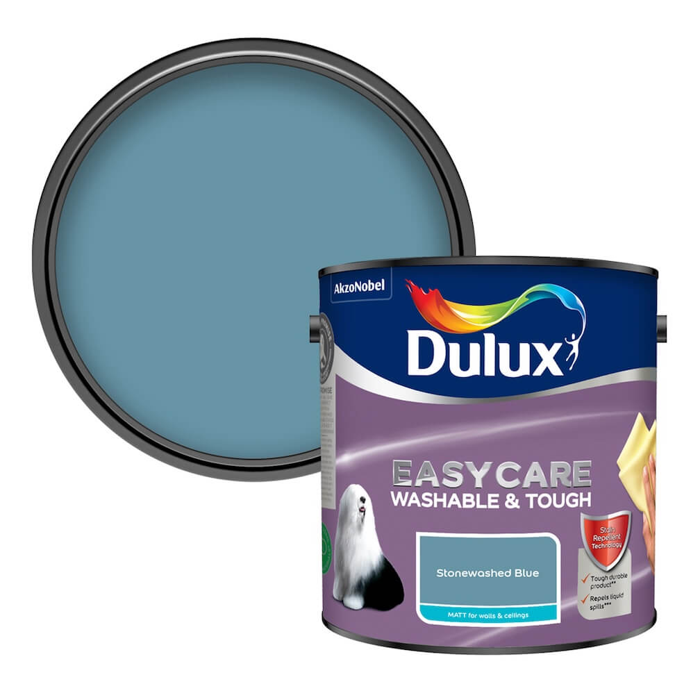 Dulux Easycare Washable Matt Stonewash Blue Paint - 5780985