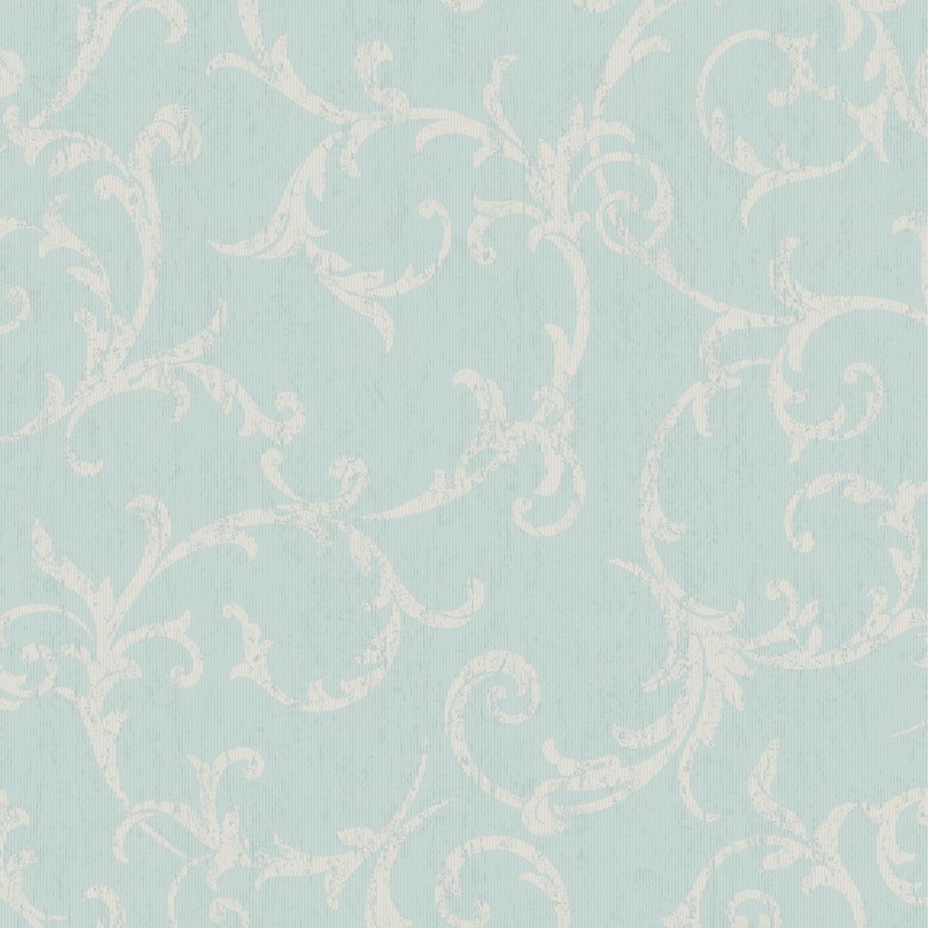 Empress Scroll Duck Egg Wallpaper - 104964