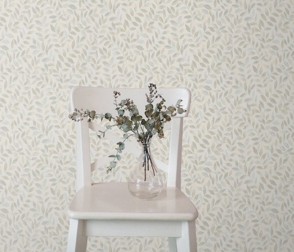 Erismann Ameroso Leaf Beige Blown Vinyl Wallpaper - 10462 - 02