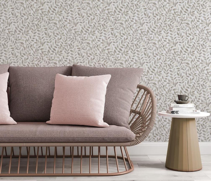 Erismann Ameroso Leaf Brown Blown Vinyl Wallpaper - 10462 - 11