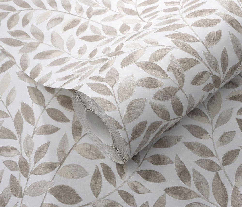 Erismann Ameroso Leaf Brown Blown Vinyl Wallpaper - 10462 - 11