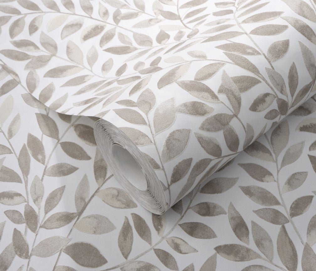 Erismann Ameroso Leaf Brown Blown Vinyl Wallpaper - 10462 - 11