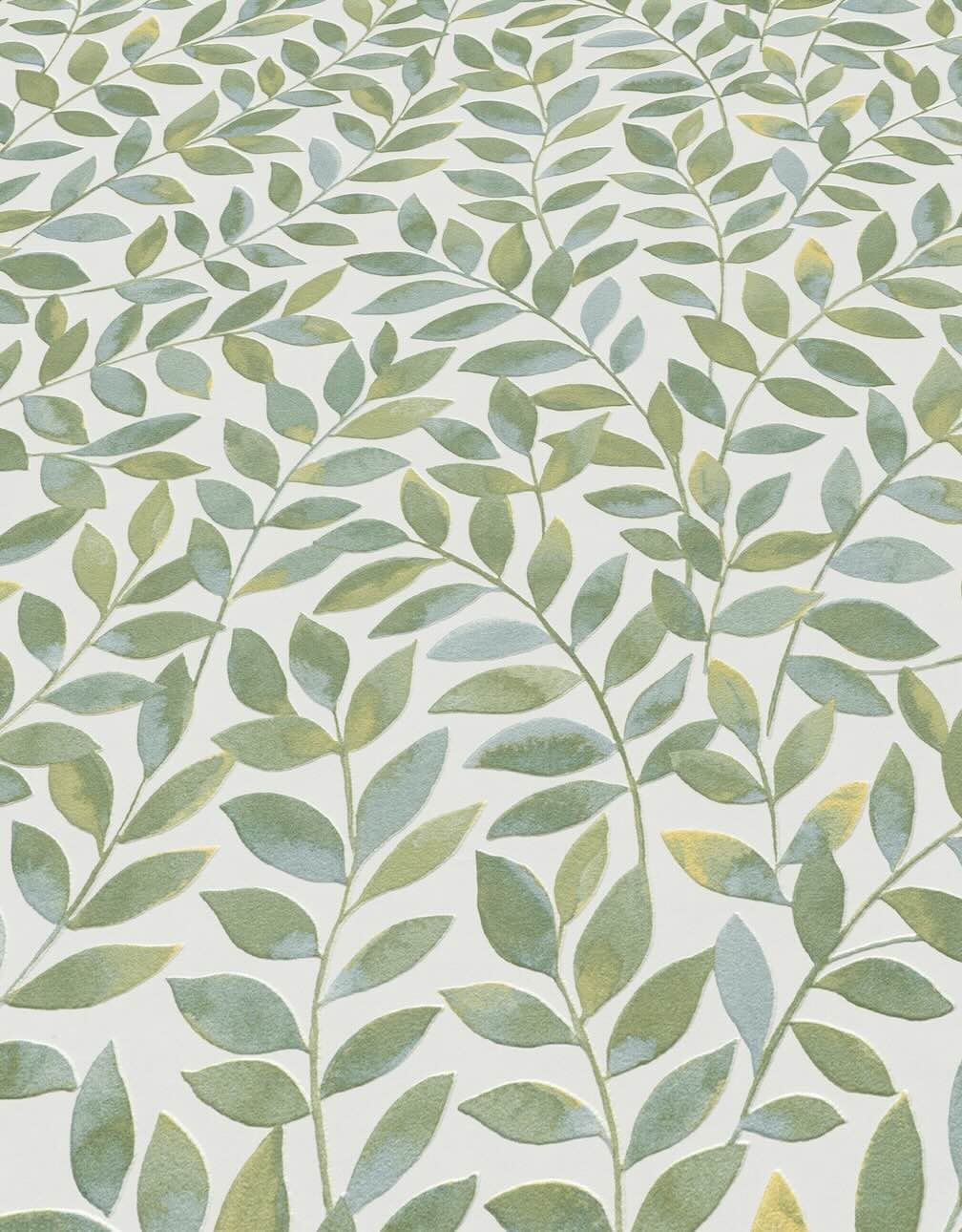 Erismann Ameroso Leaf Green Blown Vinyl Wallpaper - 10462 - 07