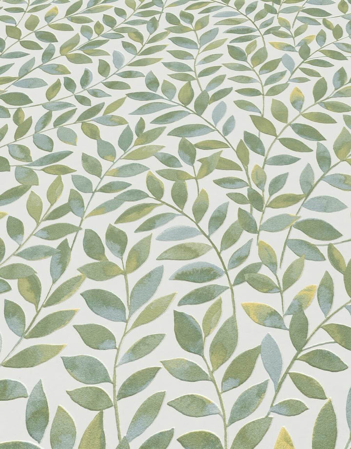 Erismann Ameroso Leaf Green Blown Vinyl Wallpaper - 10462 - 07