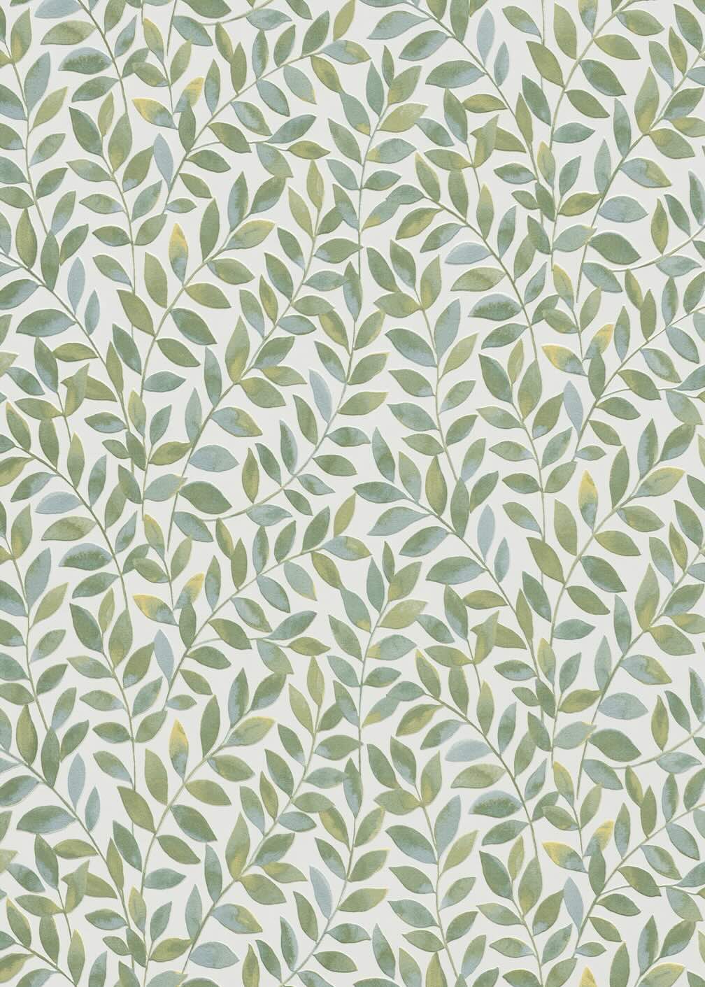 Erismann Ameroso Leaf Green Blown Vinyl Wallpaper - 10462 - 07