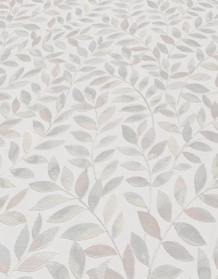 Erismann Ameroso Leaf Grey Blown Vinyl Wallpaper - 10462 - 10