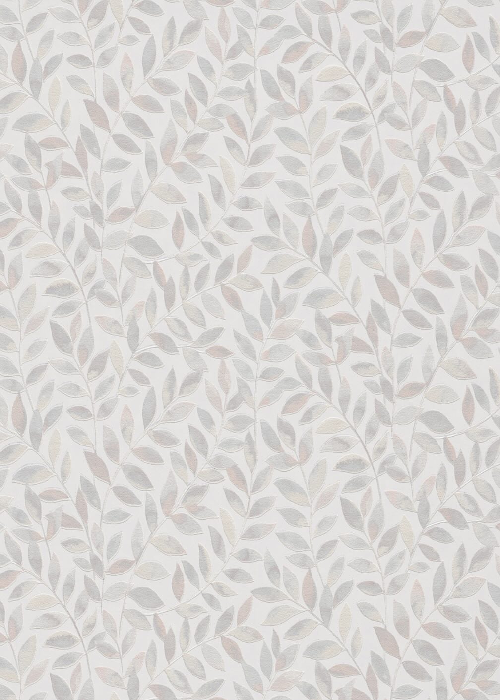 Erismann Ameroso Leaf Grey Blown Vinyl Wallpaper - 10462 - 10