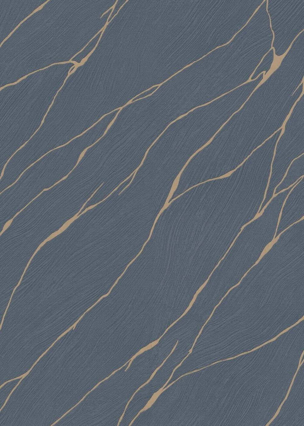Erismann Calore Blue/Gold Vinyl Wallpaper - 10440 - 08
