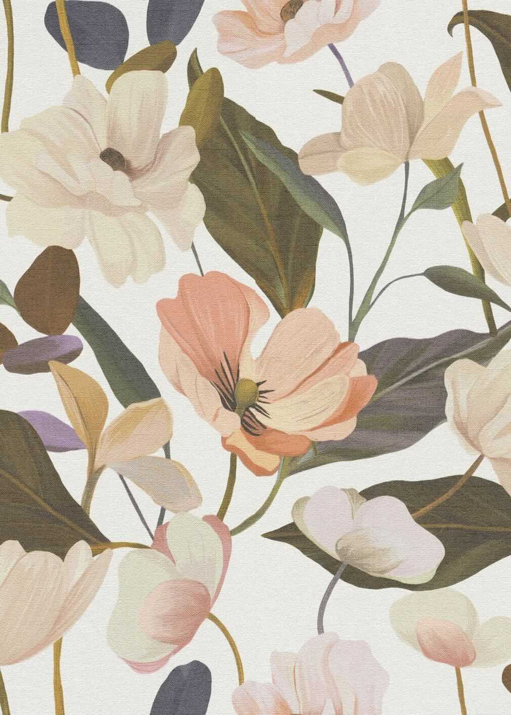 Erismann Fairy Blossom Floral Apricot Wallpaper - 10508 - 05