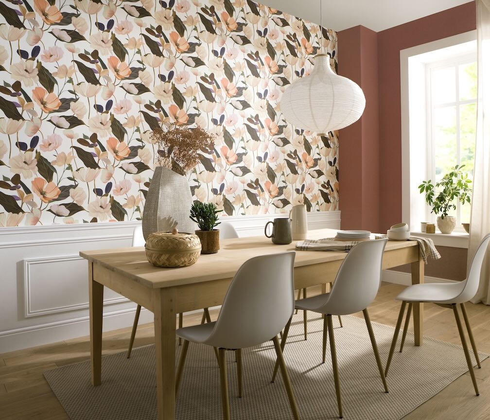 Erismann Fairy Blossom Floral Apricot Wallpaper - 10508 - 05