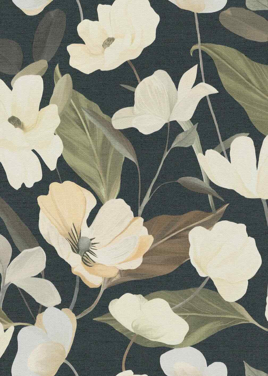 Erismann Fairy Blossom Floral Black Wallpaper - 10508 - 15