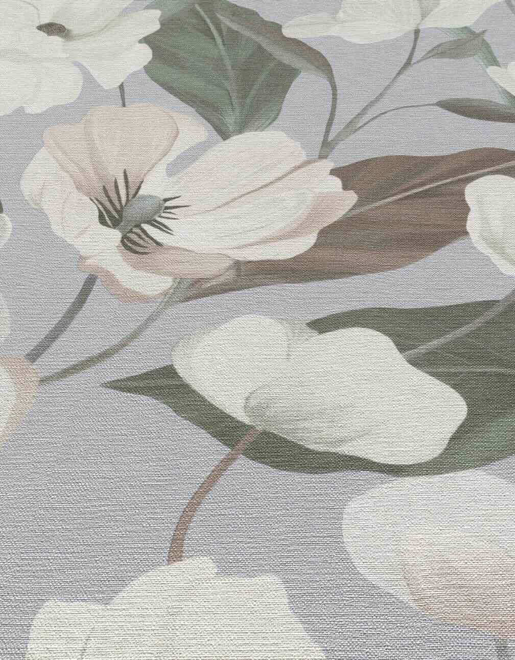 Erismann Fairy Blossom Floral Grey/White Wallpaper - 10508 - 31