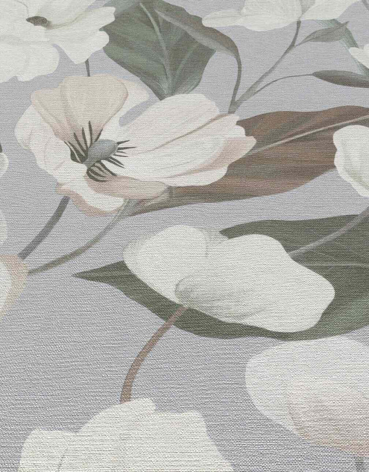 Erismann Fairy Blossom Floral Grey/White Wallpaper - 10508 - 31
