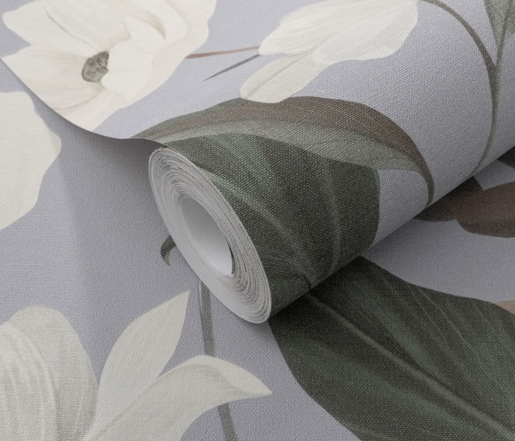 Erismann Fairy Blossom Floral Grey/White Wallpaper - 10508 - 31