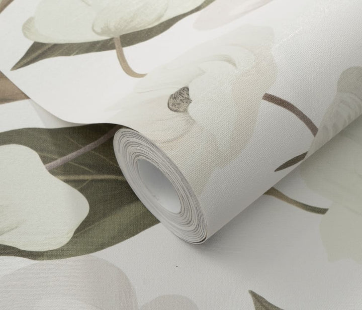 Erismann Fairy Blossom Floral White/Green Wallpaper - 10508 - 26