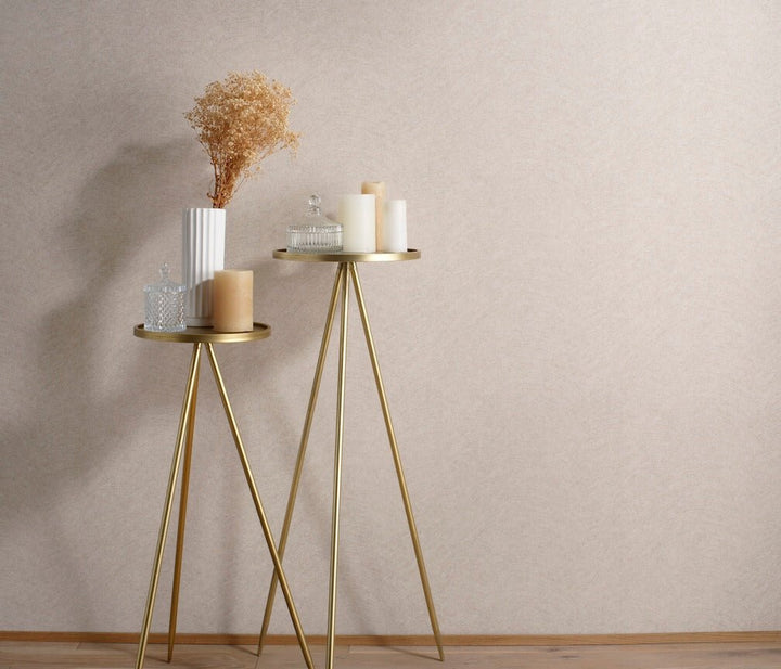 Erismann Flair Semi Plain Beige Vinyl Wallpaper - 10434 - 02
