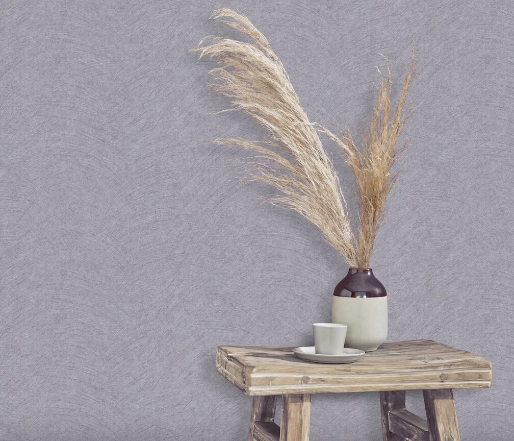 Erismann Flair Semi Plain Grey Vinyl Wallpaper - 10434 - 10