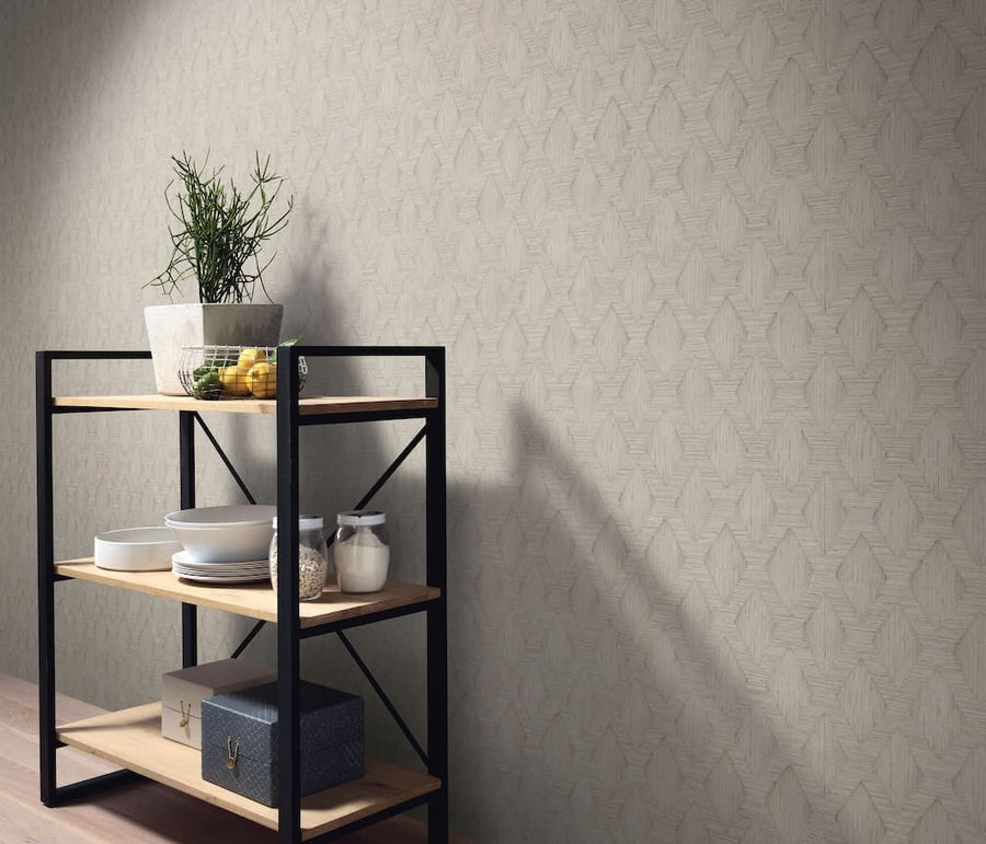 Erismann Hidden Harmony Geometric Soft Taupe Wallpaper - 10509 - 02