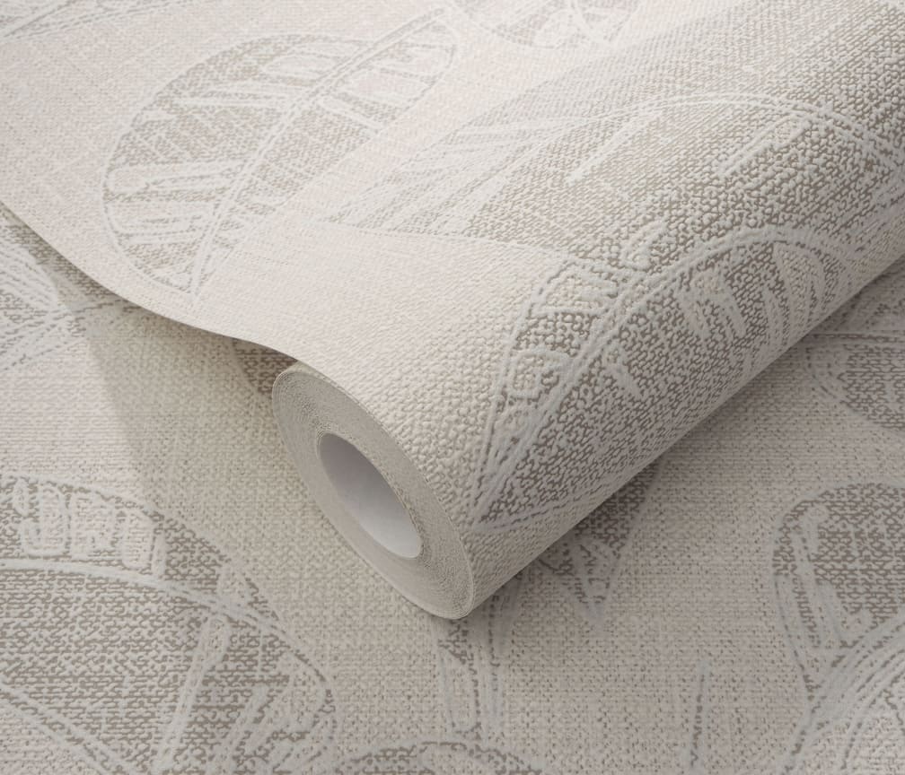 Erismann Largo Leaf Beige Vinyl Wallpaper - 10459 - 02