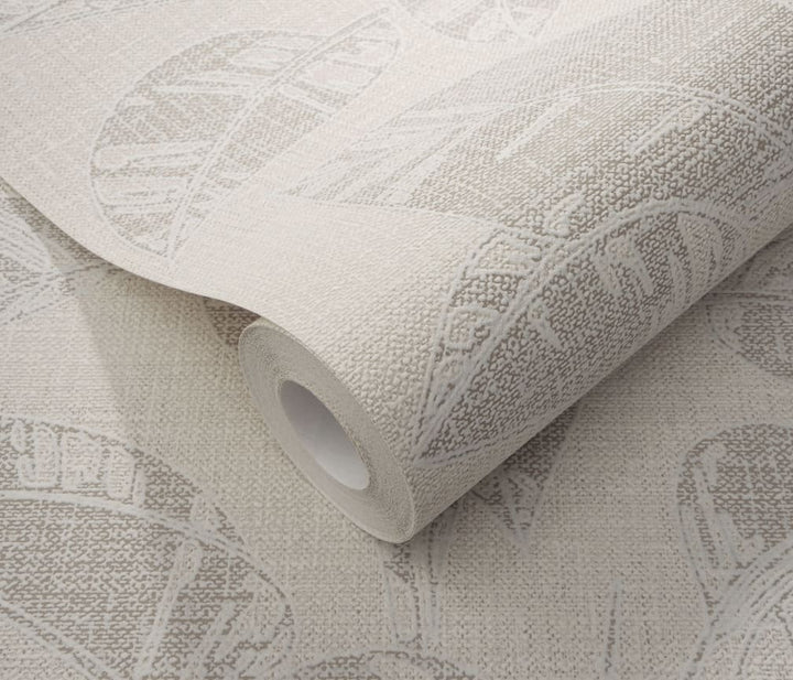 Erismann Largo Leaf Beige Vinyl Wallpaper - 10459 - 02