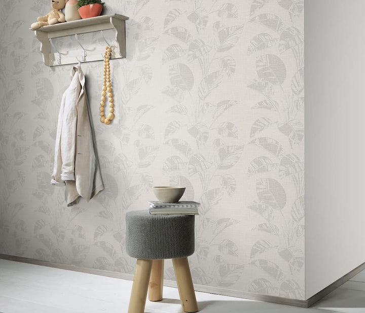 Erismann Largo Leaf Beige Vinyl Wallpaper - 10459 - 02