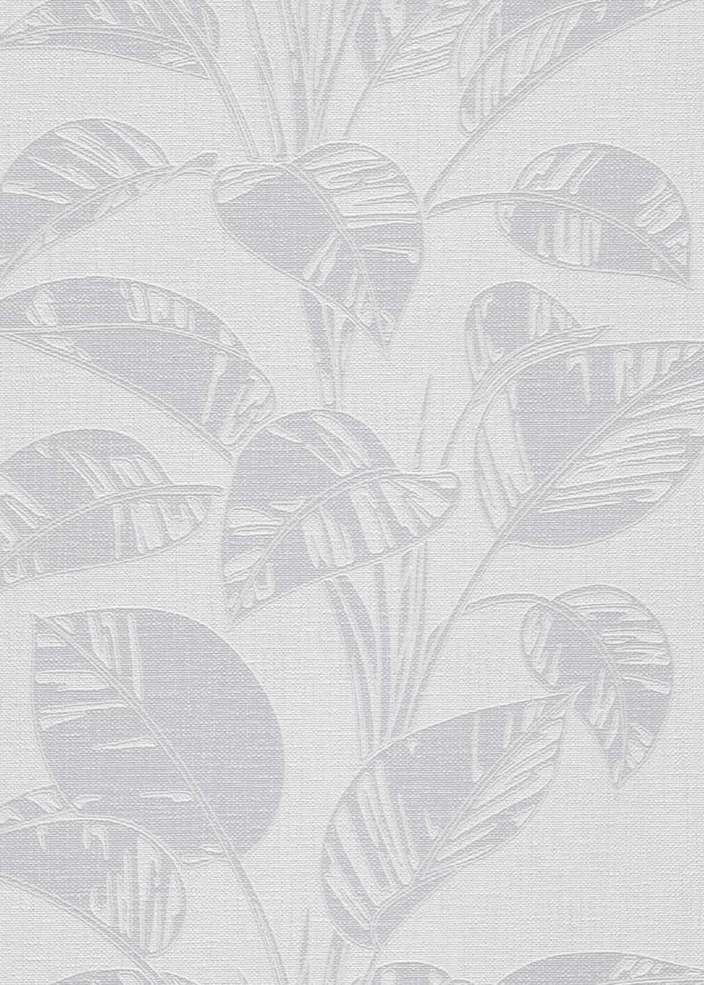 Erismann Largo Leaf Light Grey Vinyl Wallpaper - 10459 - 31