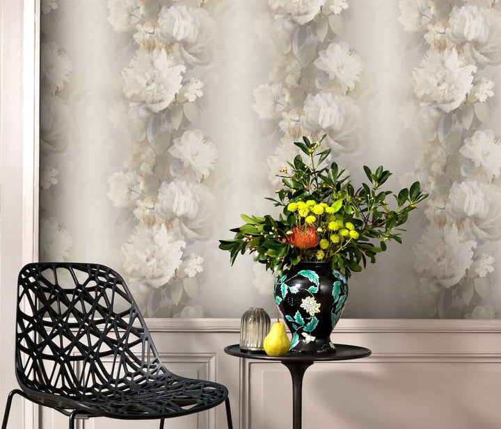 Erismann Lucent Bloom Taupe Wallpaper - 10513-37