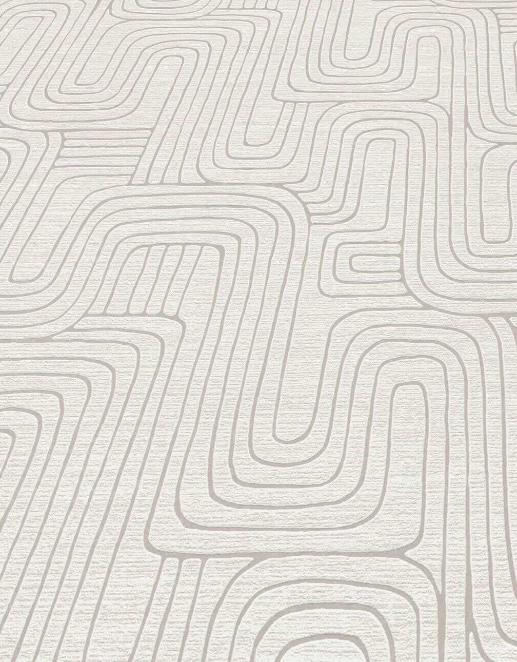 Erismann Rondo Curved Lines Beige Wallpaper - 10461 - 02