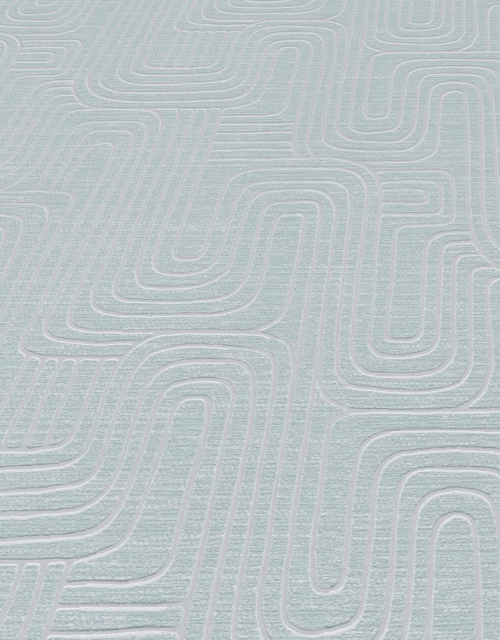 Erismann Rondo Curved Lines Duck Egg Wallpaper - 10461 - 35