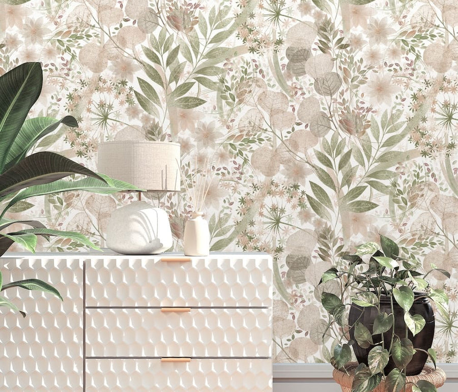 Erismann Secret Grove Floral Pink/Green Wallpaper - 10506 - 05