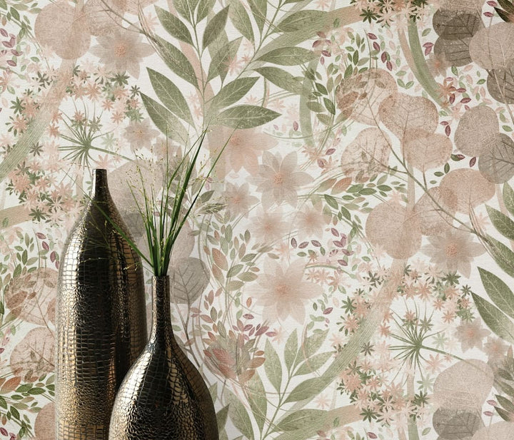 Erismann Secret Grove Floral Pink/Green Wallpaper - 10506 - 05