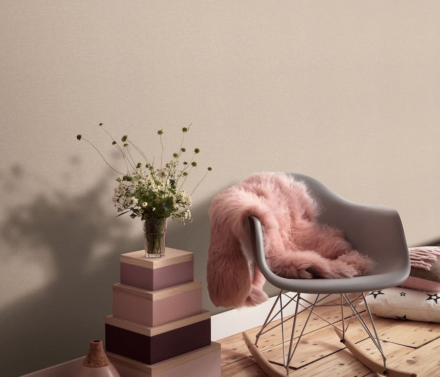 Erismann Serenity Linen Texture Biscuit Wallpaper - 10510 - 05