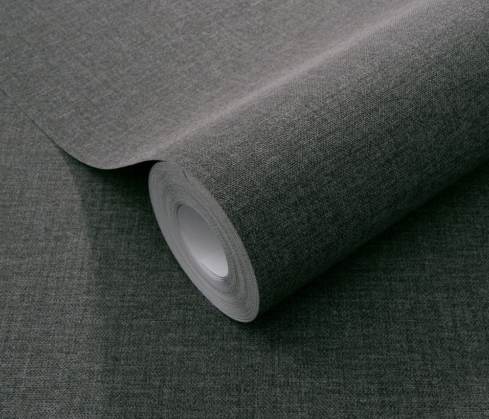 Erismann Serenity Linen Texture Black Wallpaper - 10510 - 47