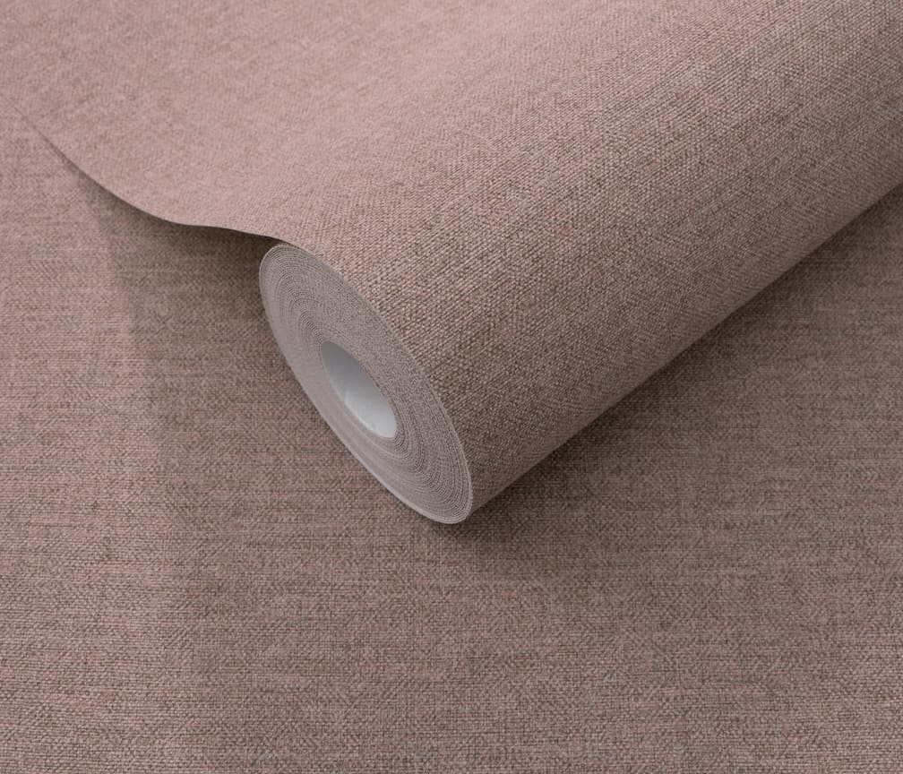 Erismann Serenity Linen Texture Dusty Pink Wallpaper - 10510 - 09