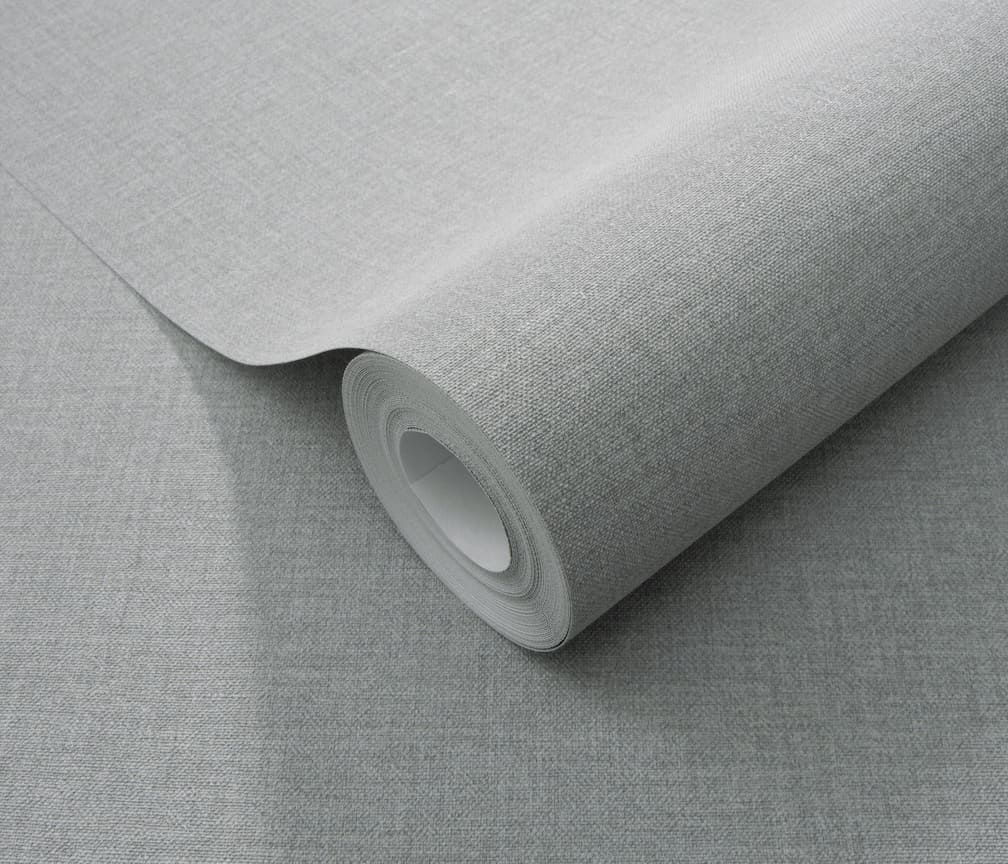 Erismann Serenity Linen Texture Grey Wallpaper - 