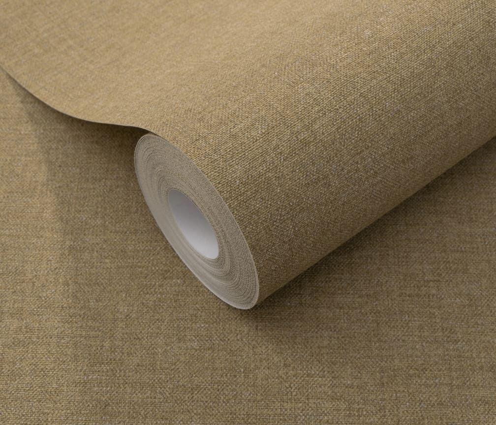 Erismann Serenity Linen Texture Old Gold Wallpaper - 10510 - 11
