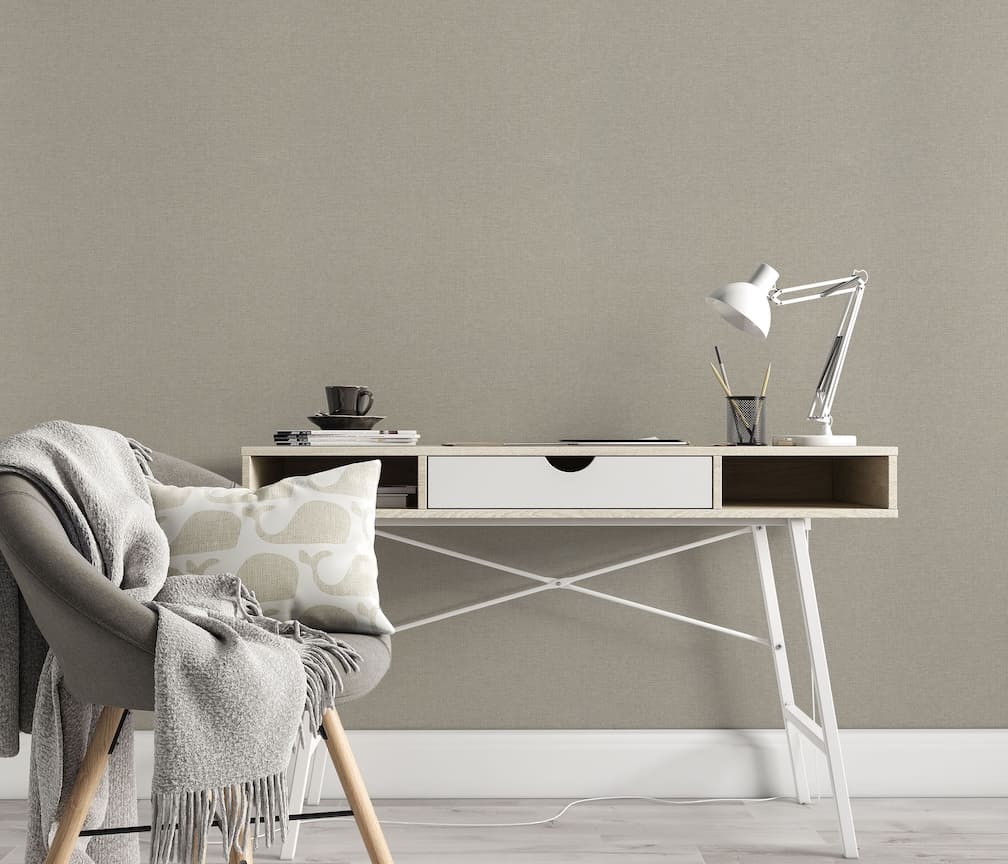 Erismann Serenity Linen Texture Taupe Wallpaper - 10510 - 37