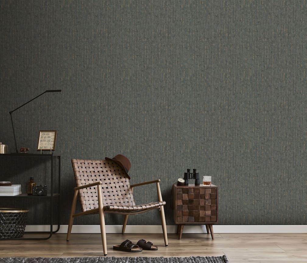 Erismann Shadow Veil Black / Gold Wallpaper - 10389 - 47