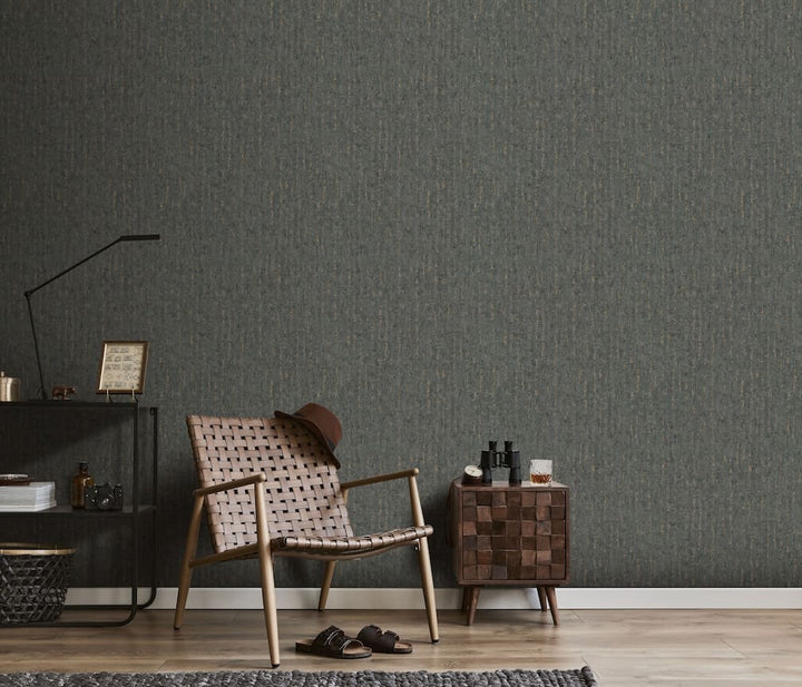 Erismann Shadow Veil Black / Gold Wallpaper - 10389 - 47