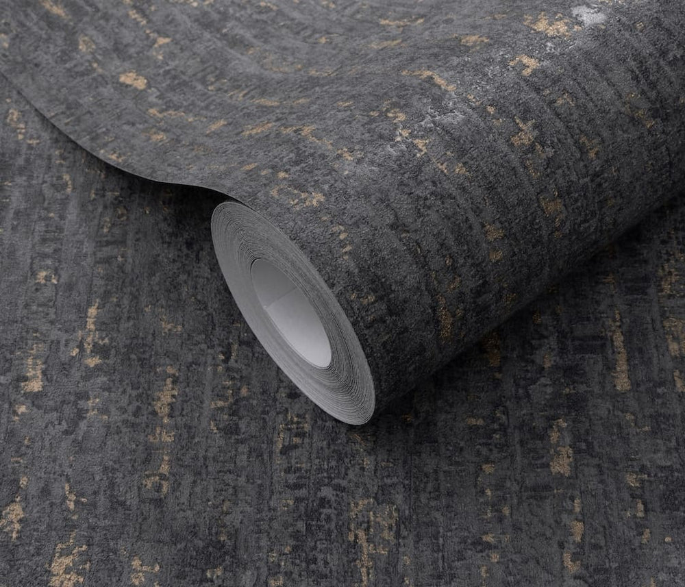 Erismann Shadow Veil Black / Gold Wallpaper - 10389 - 47