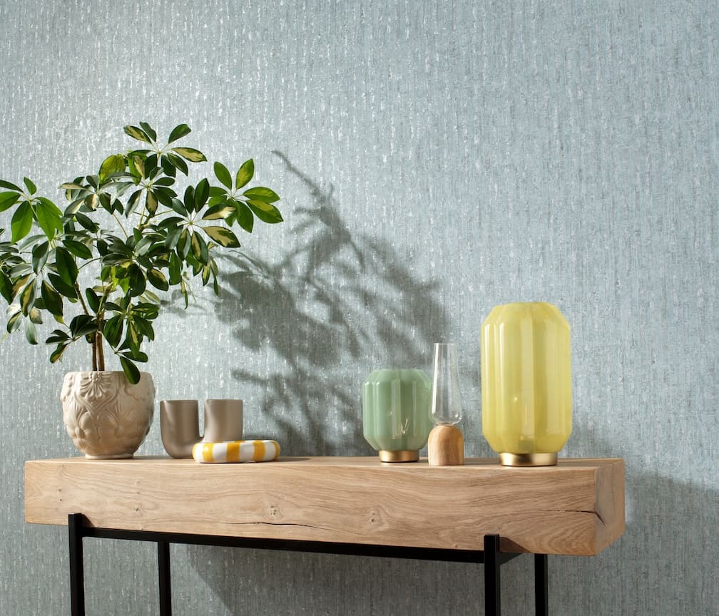 Erismann Shadow Veil Teal Wallpaper - 10389 - 18