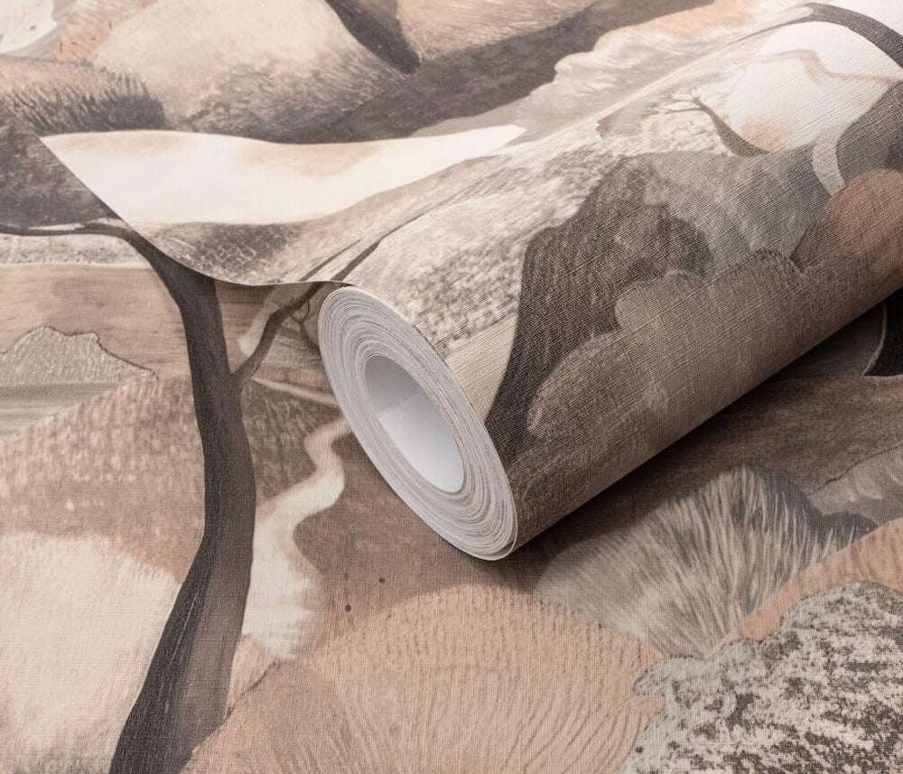 Erismann Tree Landscape Beige Vinyl Wallpaper - 10433 - 32