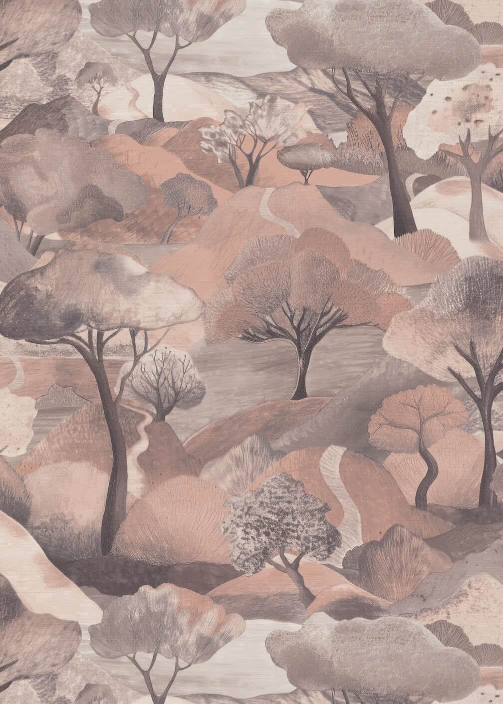 Erismann Tree Landscape Beige Vinyl Wallpaper - 10433 - 32