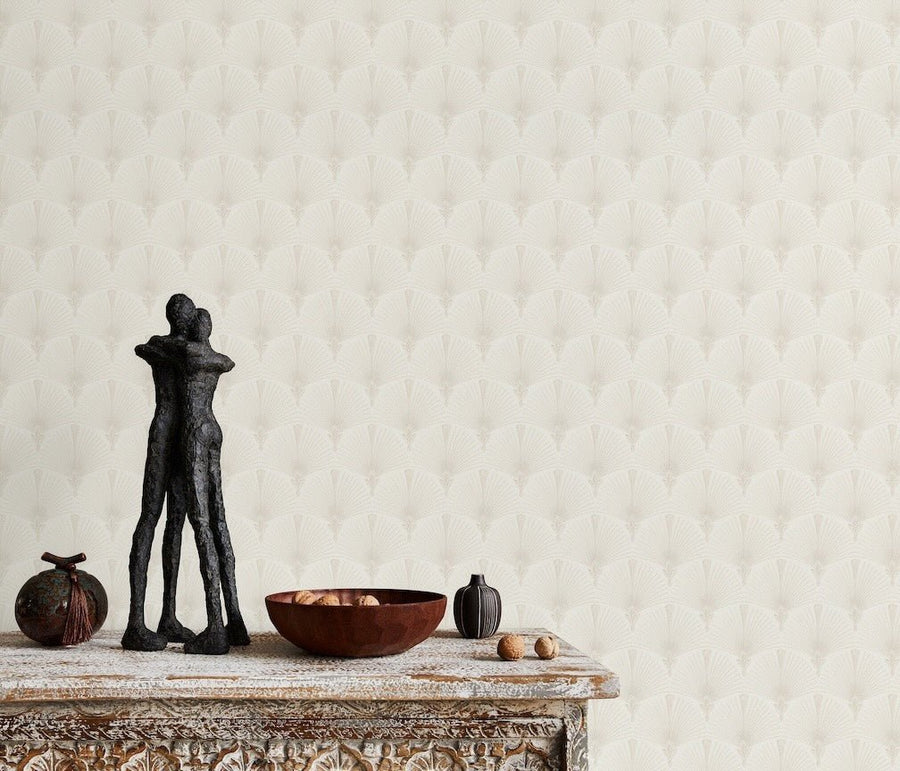 Erismann Versailles Arch Fan Art Deco Beige Wallpaper - 10346 - 02