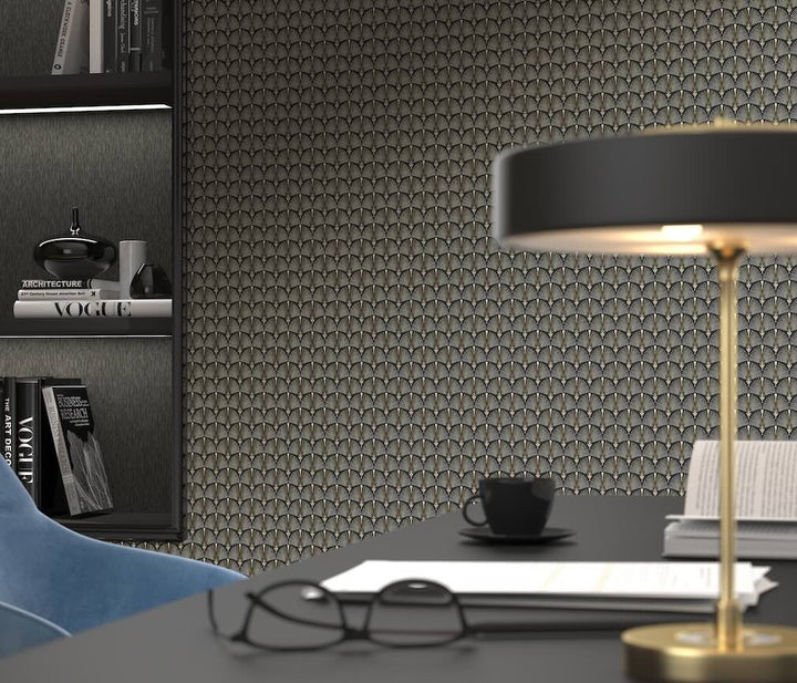 Erismann Versailles Arch Fan Art Deco Black/Gold Wallpaper - 10346 - 15