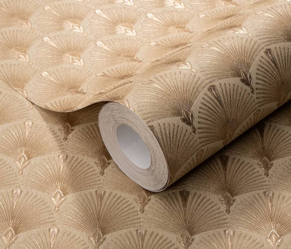 Erismann Versailles Arch Fan Art Deco Gold Wallpaper - 10346 - 30
