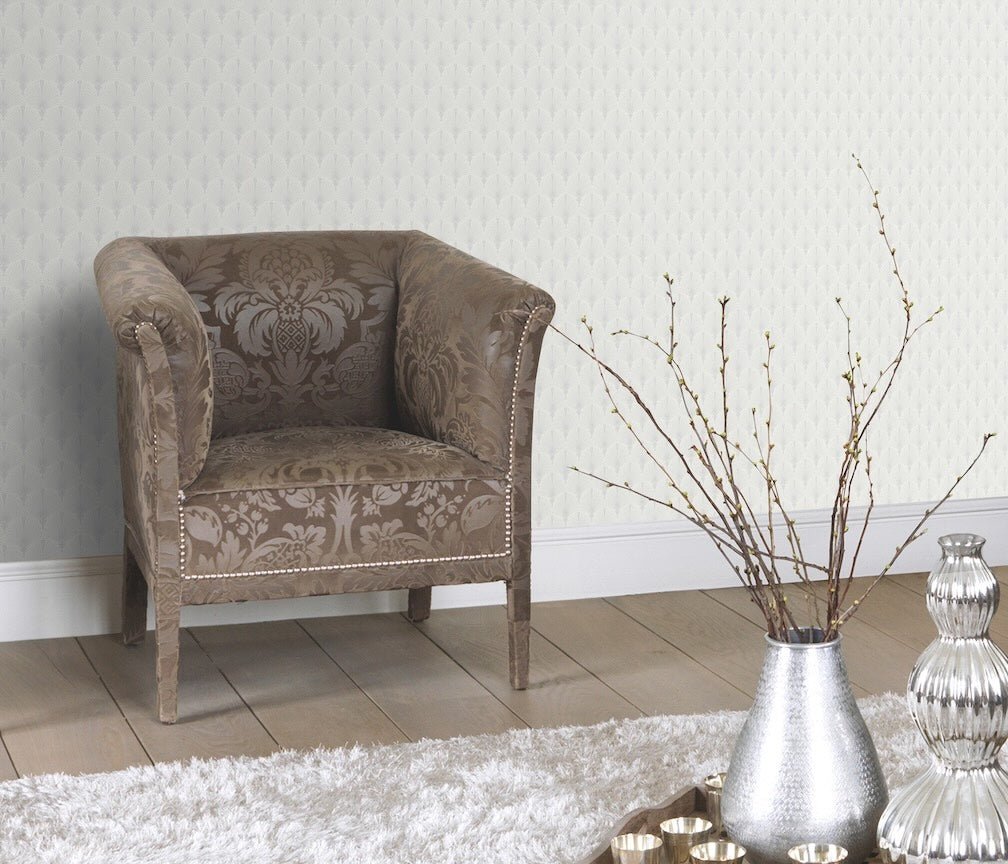 Erismann Versailles Arch Fan Art Deco Silver/Grey Wallpaper - 10346 - 31