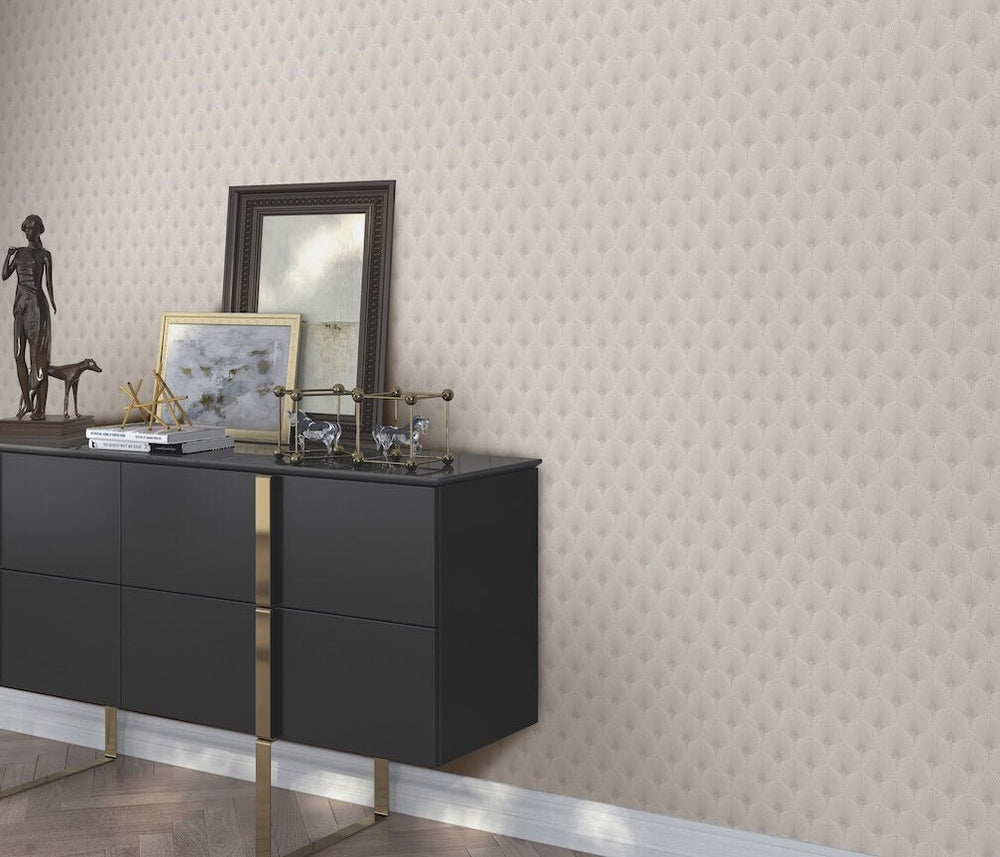 Erismann Versailles Arch Fan Art Deco Taupe Wallpaper - 10346 - 37