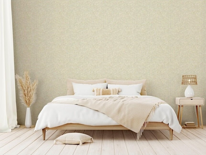  - Esselle Artisan Weave Neutral/Citrus Wallpaper - 100004EH - Decor Warehouse