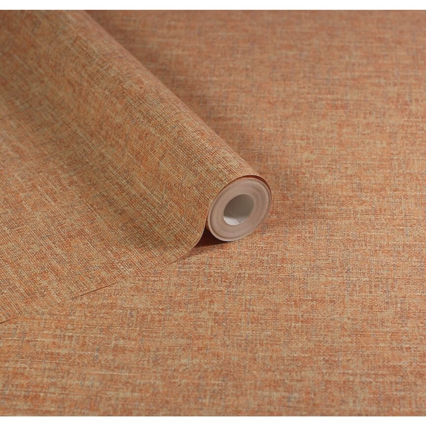  - Esselle Artisan Weave Orange Wallpaper - 100006EH - Decor Warehouse